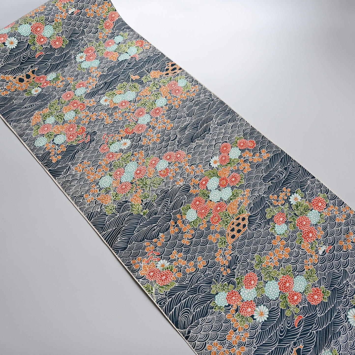 Vintage Chirimen Silk Kimono Fabric Sold By The Metre