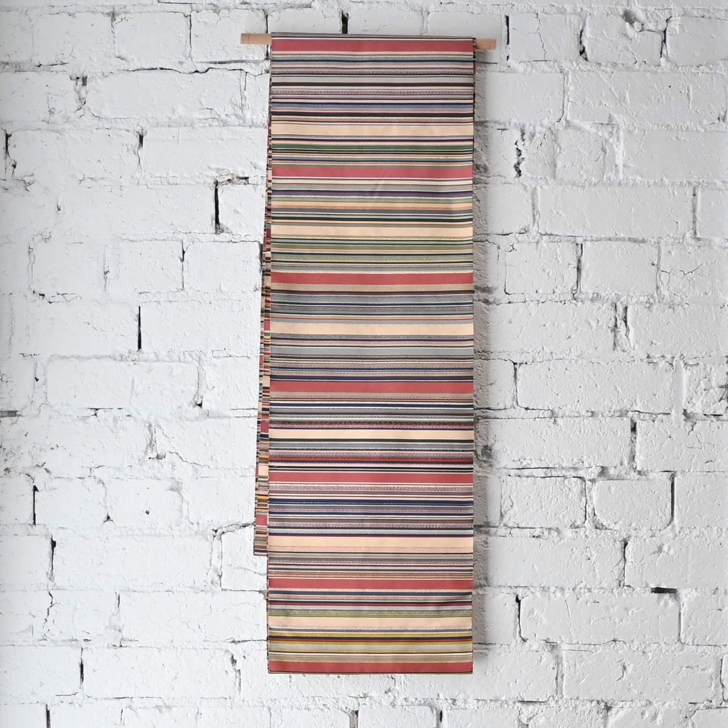 Vintage Women's Multi Stripe Tsuzure-ori Obi