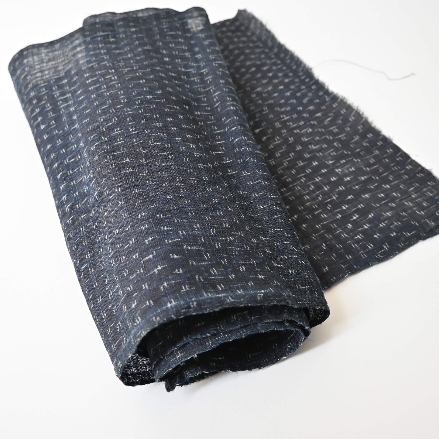 Antique Indigo Dyed Kasuri Hemp