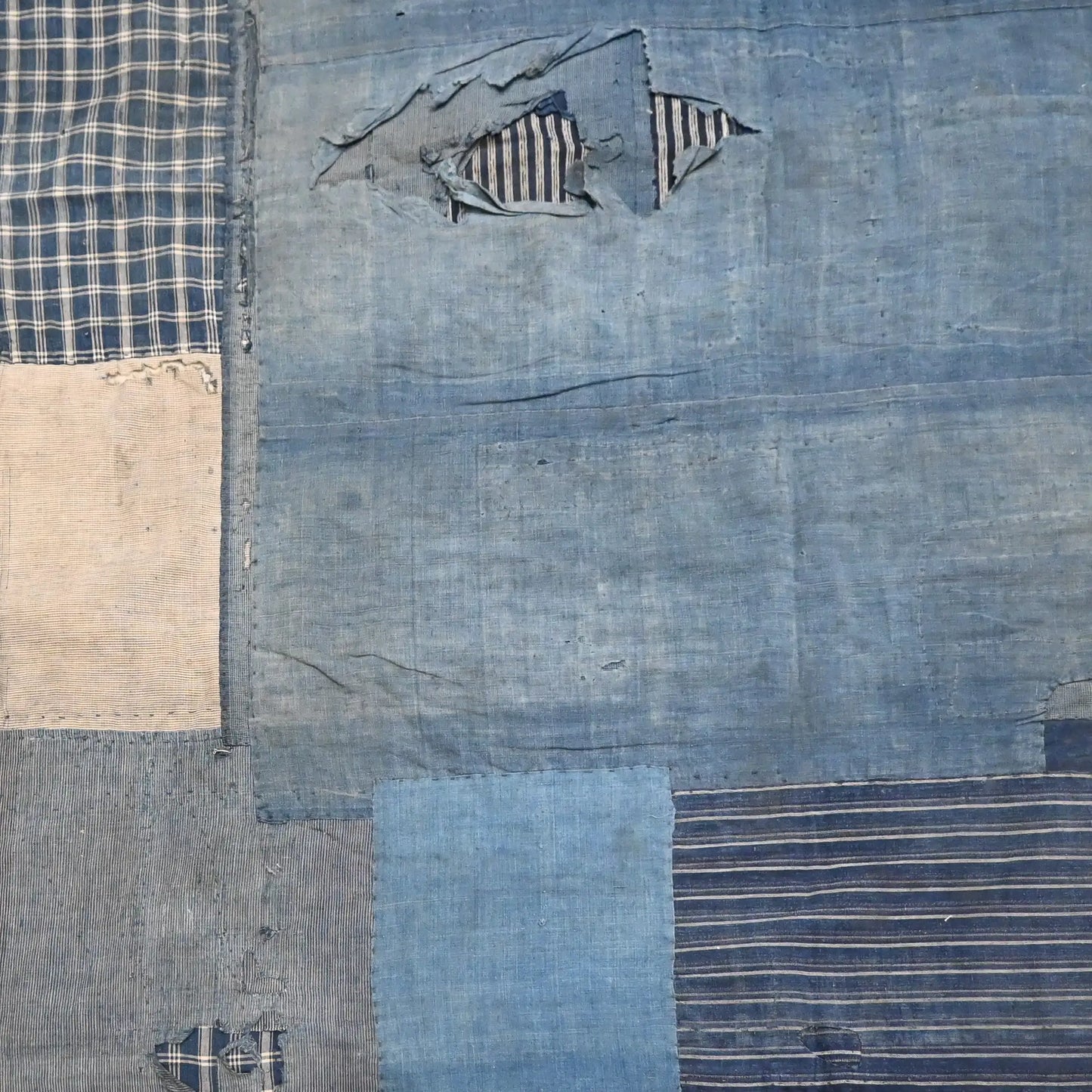 Large Indigo Boro Futon Cover