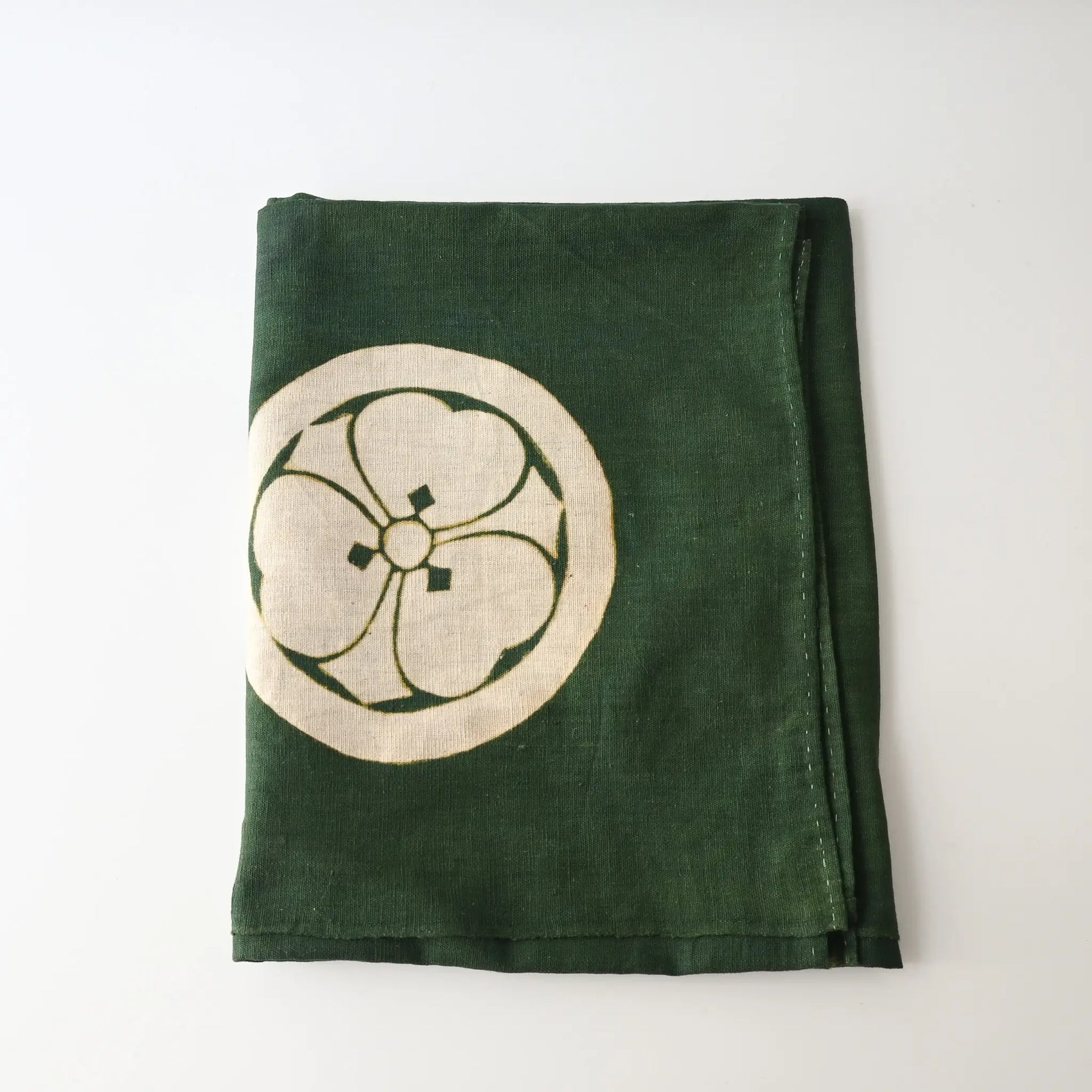 Antique Indigo Green Cotton Furoshiki