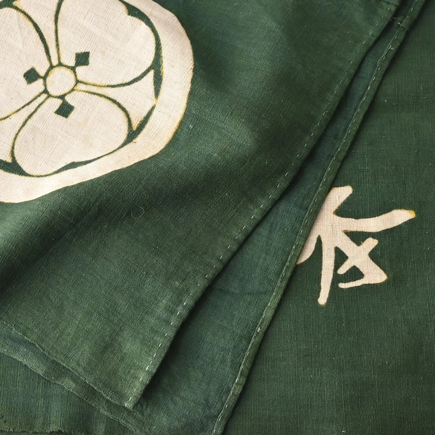 Antique Indigo Green Cotton Furoshiki