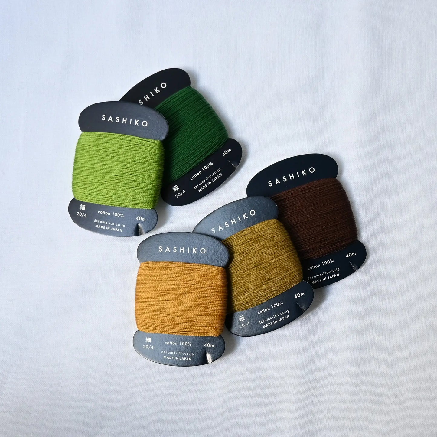 Sashiko thread from Daruma, ideal for sashiko stitching, visible mending, embroidery or various other needlework projects.