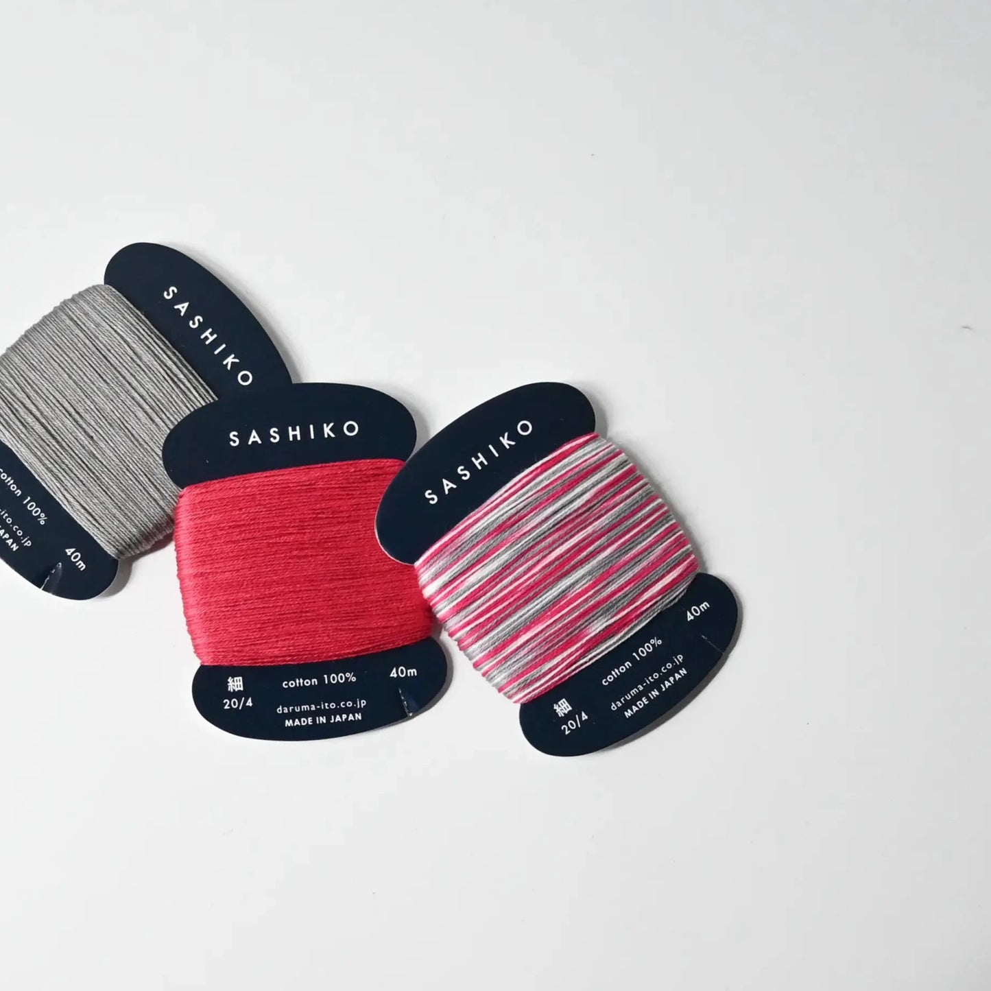 Sashiko thread from Daruma, ideal for sashiko stitching, visible mending, embroidery or various other needlework projects.