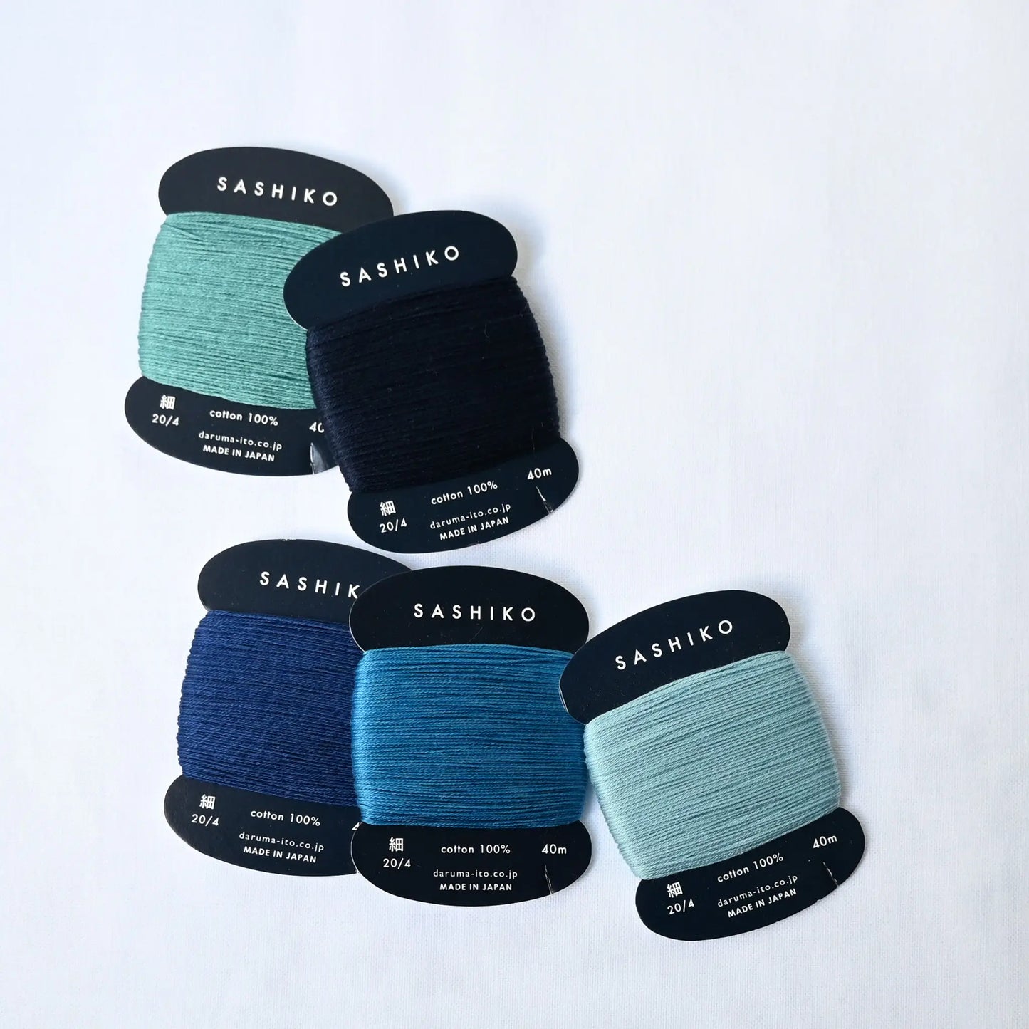 Sashiko thread from Daruma, ideal for sashiko stitching, visible mending, embroidery or various other needlework projects.