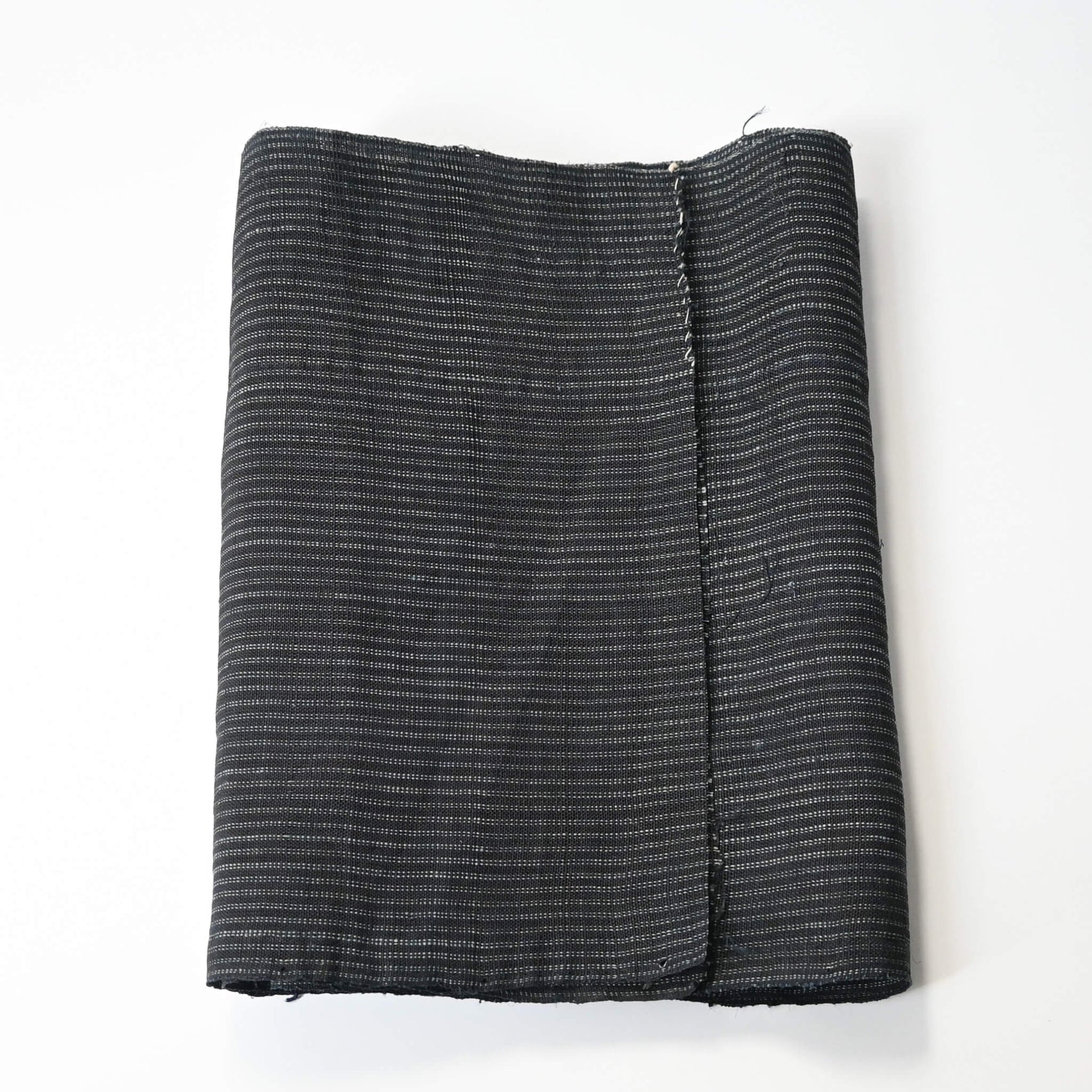 Vintage indigo stripe hemp piece from undone kimono.