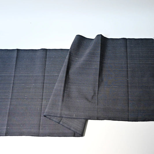 Full view of vintage Japanese indigo pinstripe cotton from the mid-20th century.