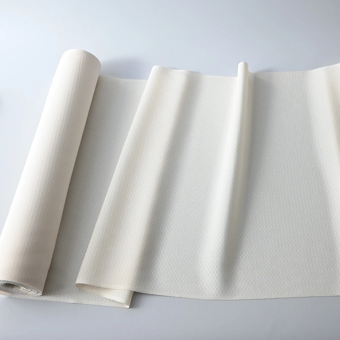 Full view of vintage Japanese plain Ro silk jacquard kimono fabric.