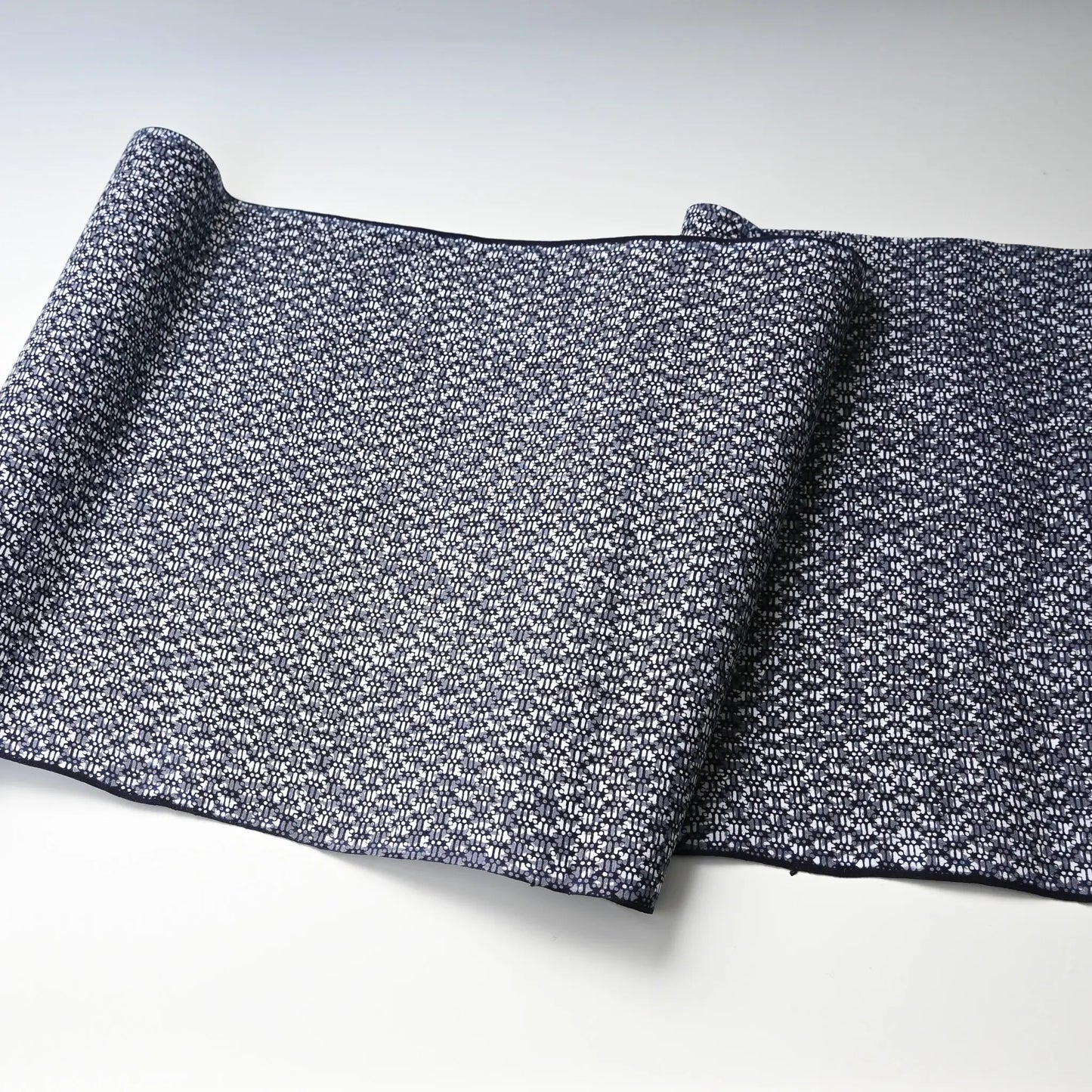 Full view of vintage traditional Japanese yukata cotton fabric sold by the metre.