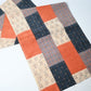 Vintage Patchwork-style Tsumugi Silk Kimono Fabric Piece