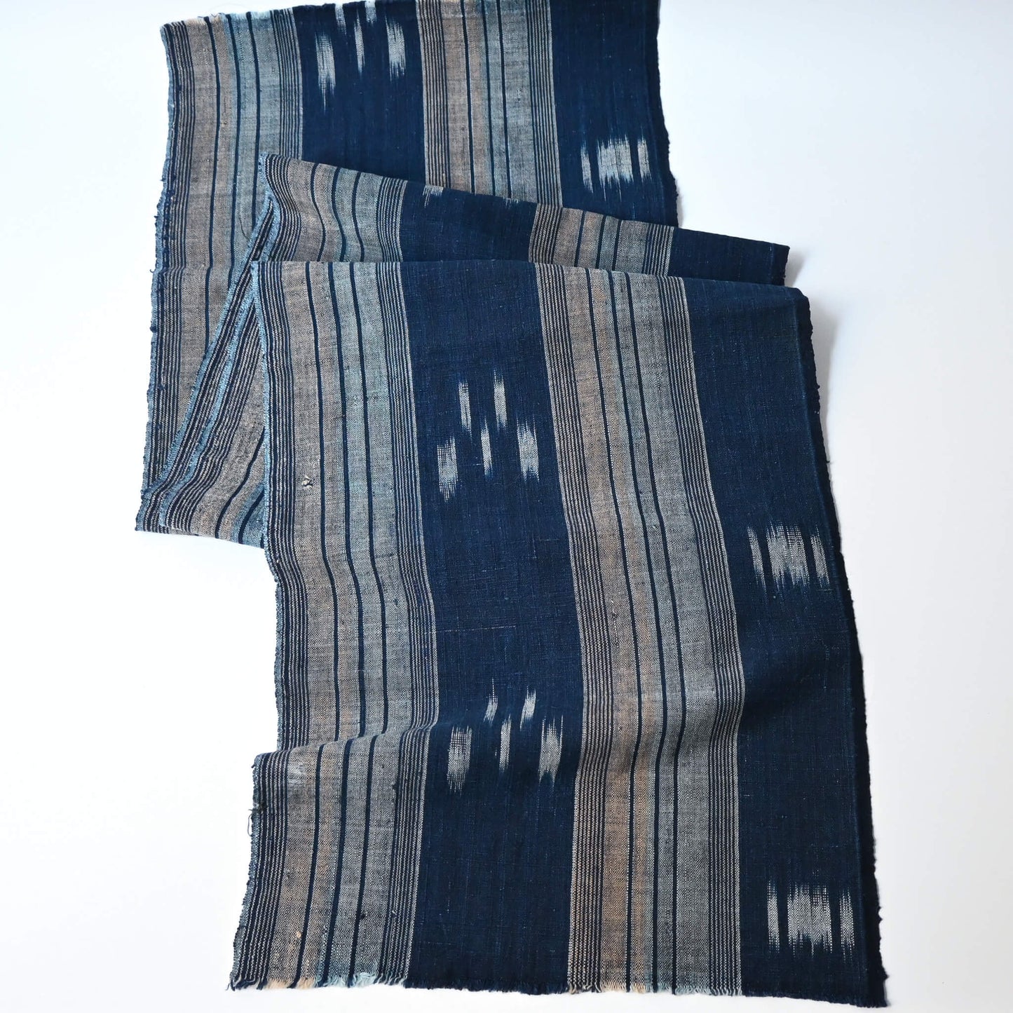 Vintage Indigo Kasuri Cotton Piece