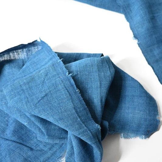 Vintage Plain Light Indigo Cotton Piece