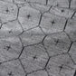 Vintage Grey Tsumugi Silk Kimono Fabric with Kikko Pattern