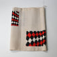 Vintage Red & Black Geometric Meisen Silk Kimono Fabric