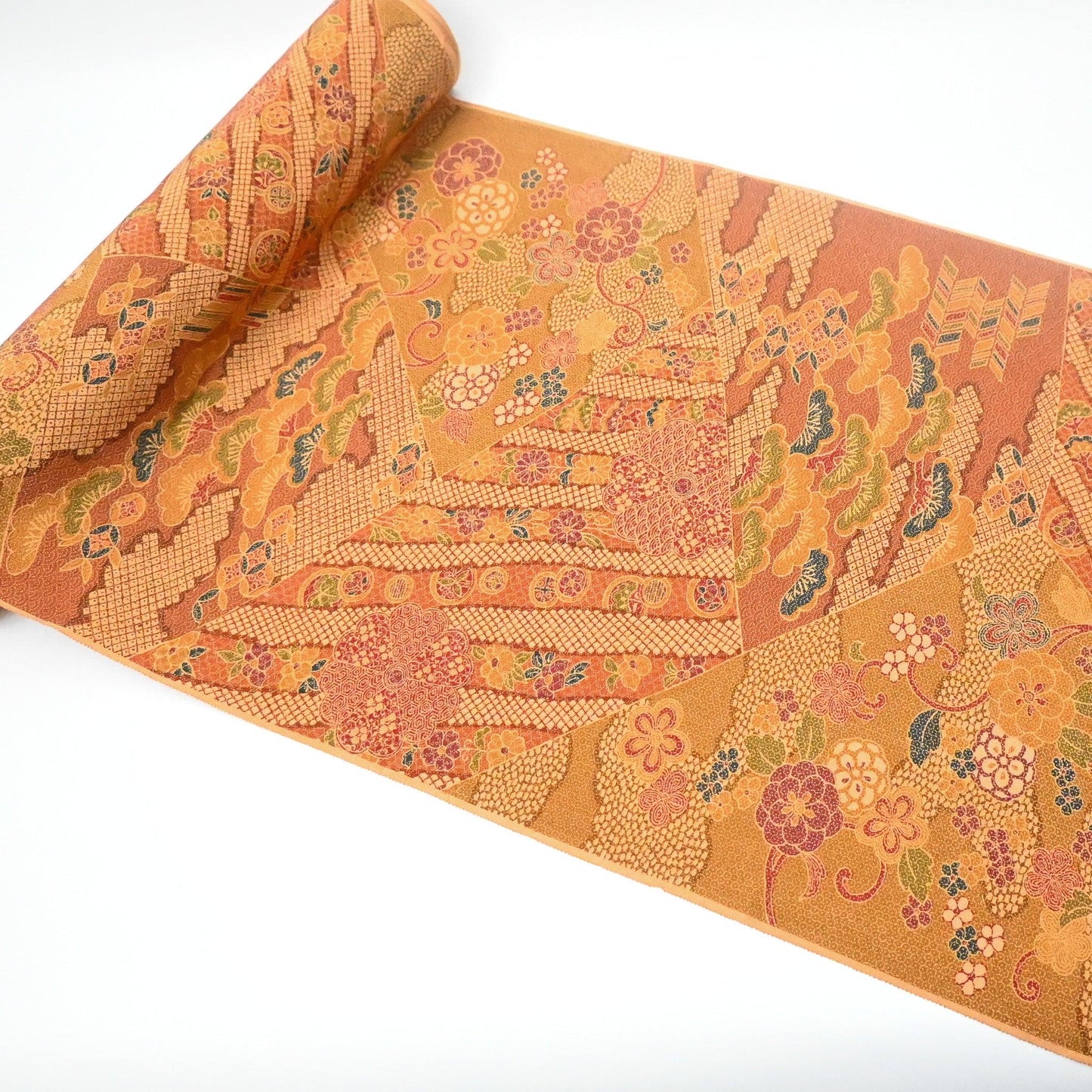 Vintage Silk Chirimen Kimono Fabric Sold By The Metre