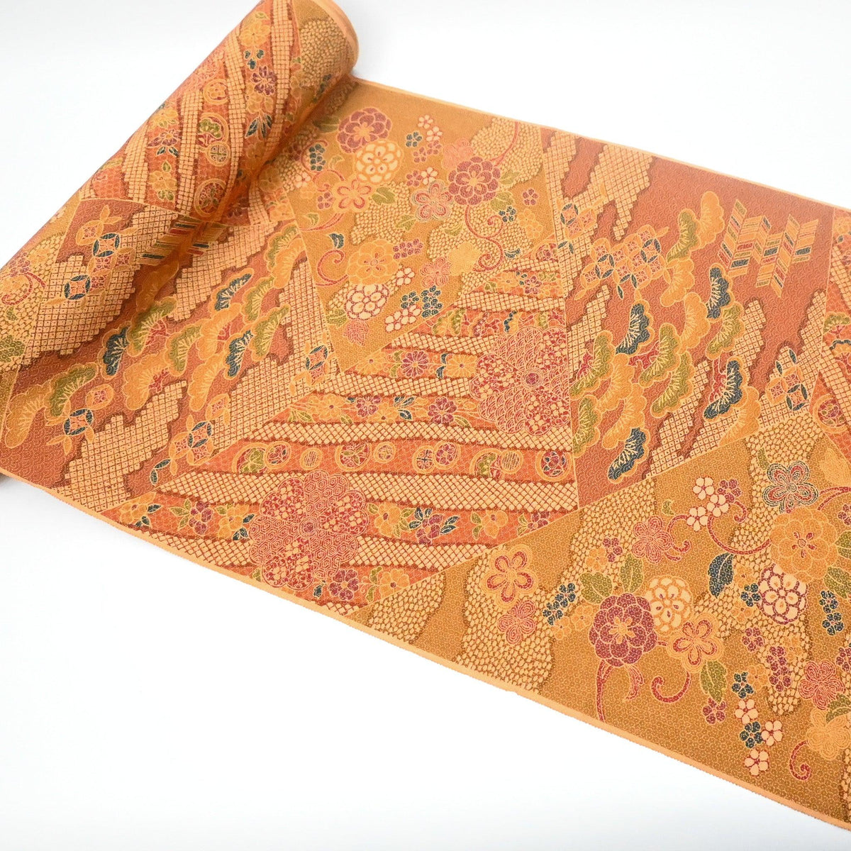 Vintage Silk Chirimen Kimono Fabric Sold By The Metre