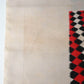 Vintage Red & Black Geometric Meisen Silk Kimono Fabric