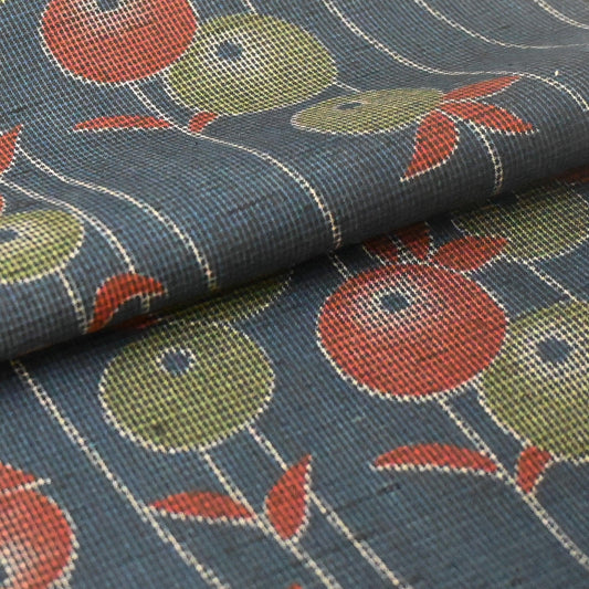 Vintage Tsumugi Silk Kimono Fabric Sold By The Metre