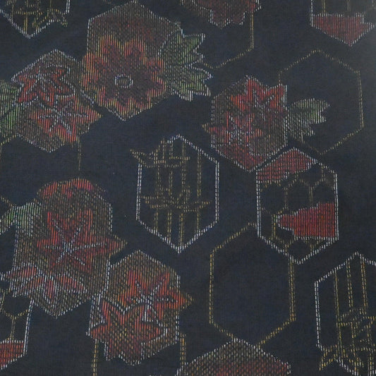 Vintage Tsumugi Silk Kimono Fabric Sold By The Metre