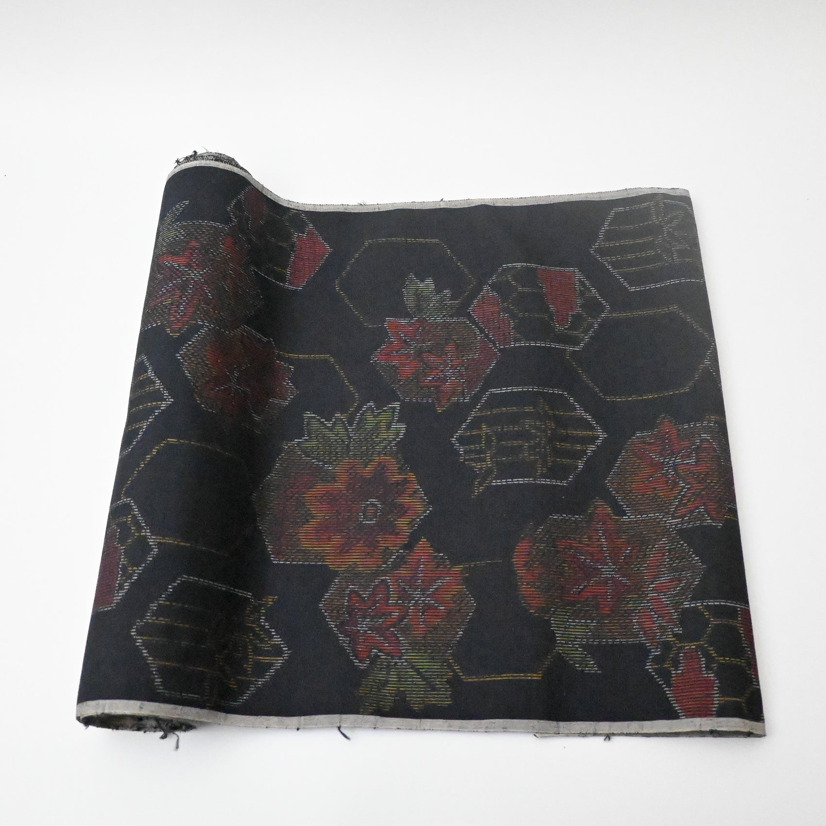 Vintage Tsumugi Silk Kimono Fabric Sold By The Metre