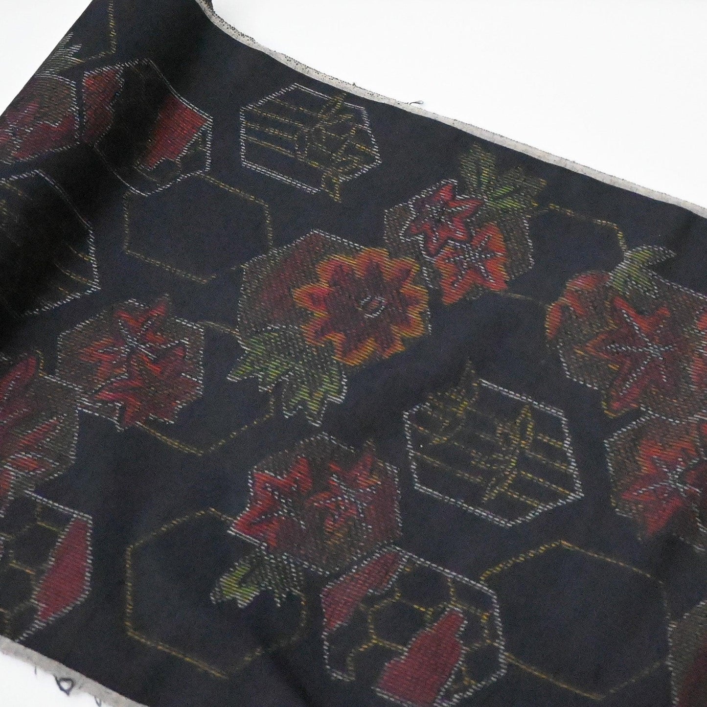 Vintage Tsumugi Silk Kimono Fabric Sold By The Metre