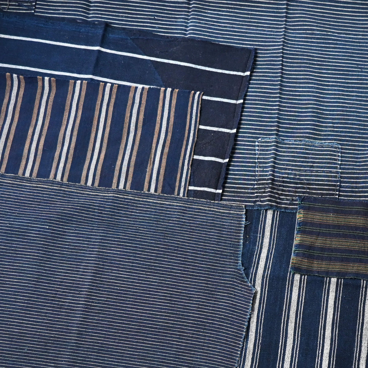 Vintage Indigo Stripe Cotton Bundle