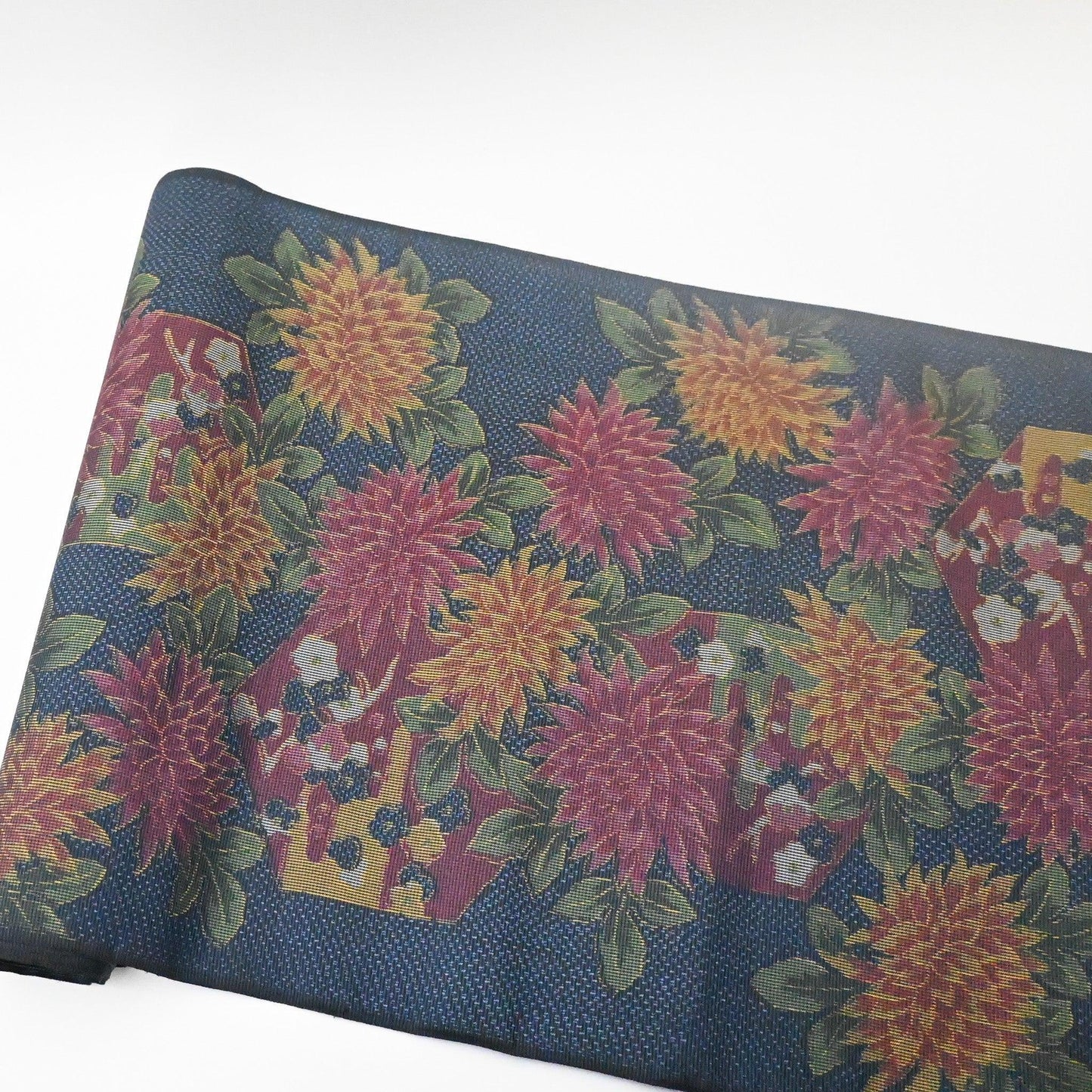 Vintage Oshima Tsumugi Silk Kimono Fabric Sold By The Metre