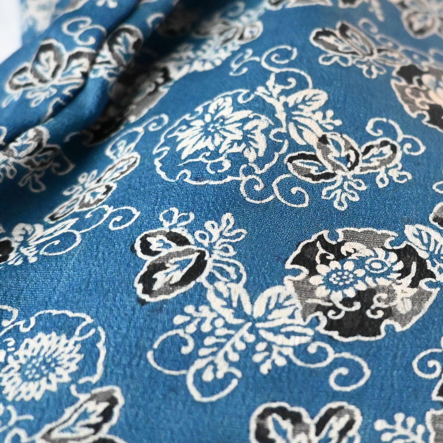 Antique Indigo Katazome Silk Hanjuban