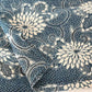 Vintage Indigo Katazome Cotton Piece with Chrysanthemum