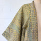 Vintage Women's Olive Green Silk Crepe Haori