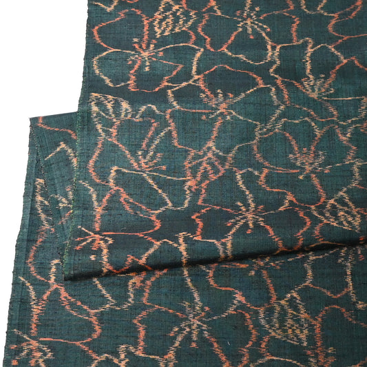 Vintage Tsumugi Silk Kimono Fabric Piece