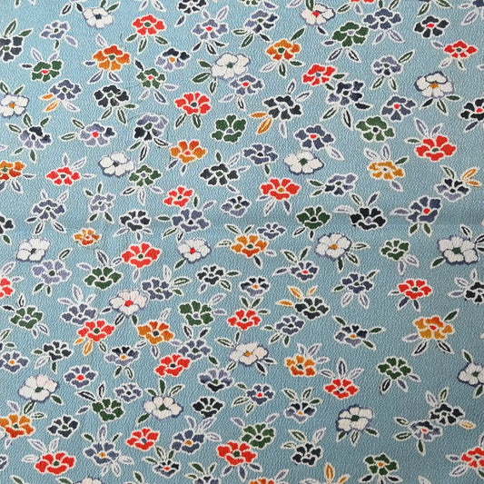 Vintage Silk Crepe Kimono Fabric Piece