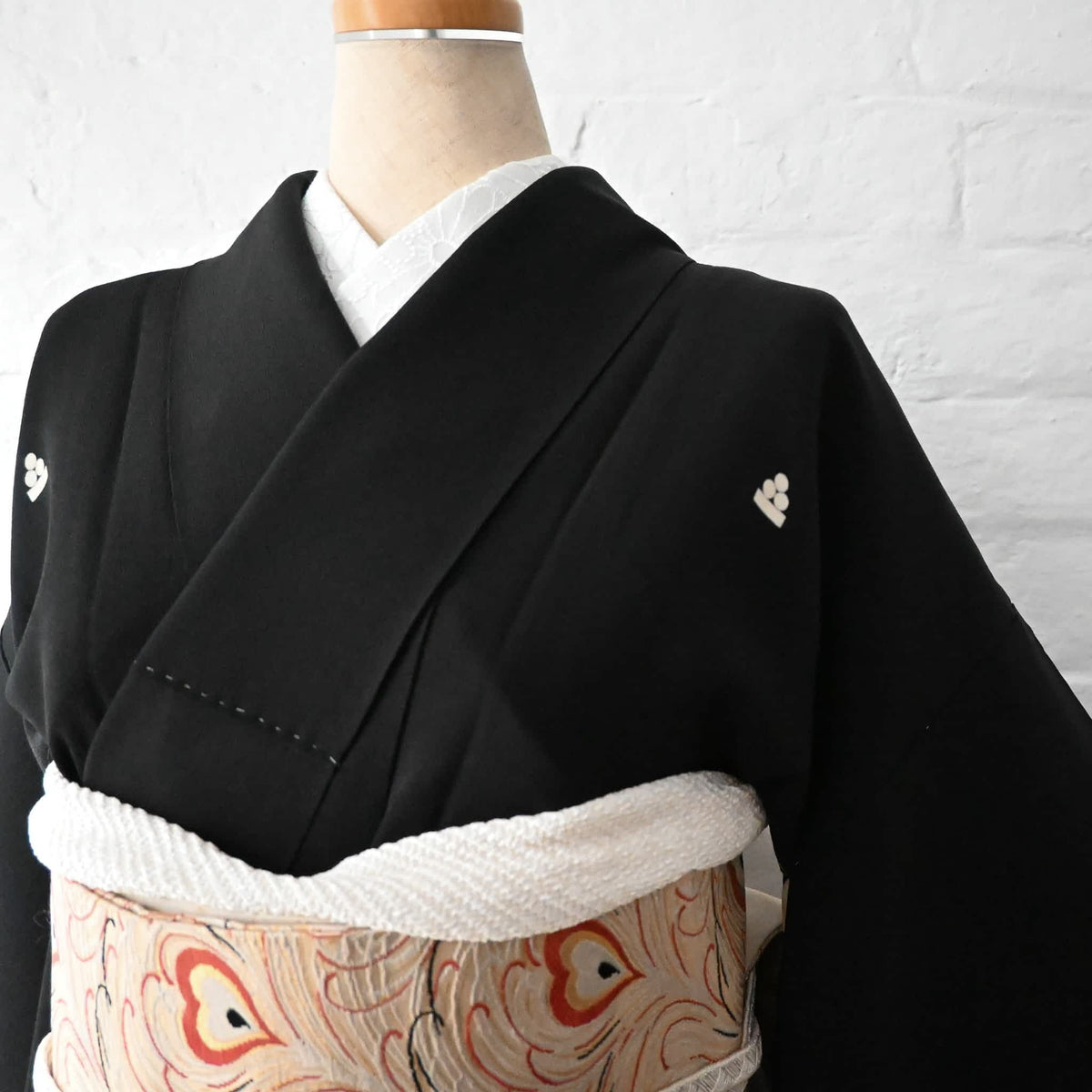 Vintage Women's Black Formal Kimono 'Tomesode'