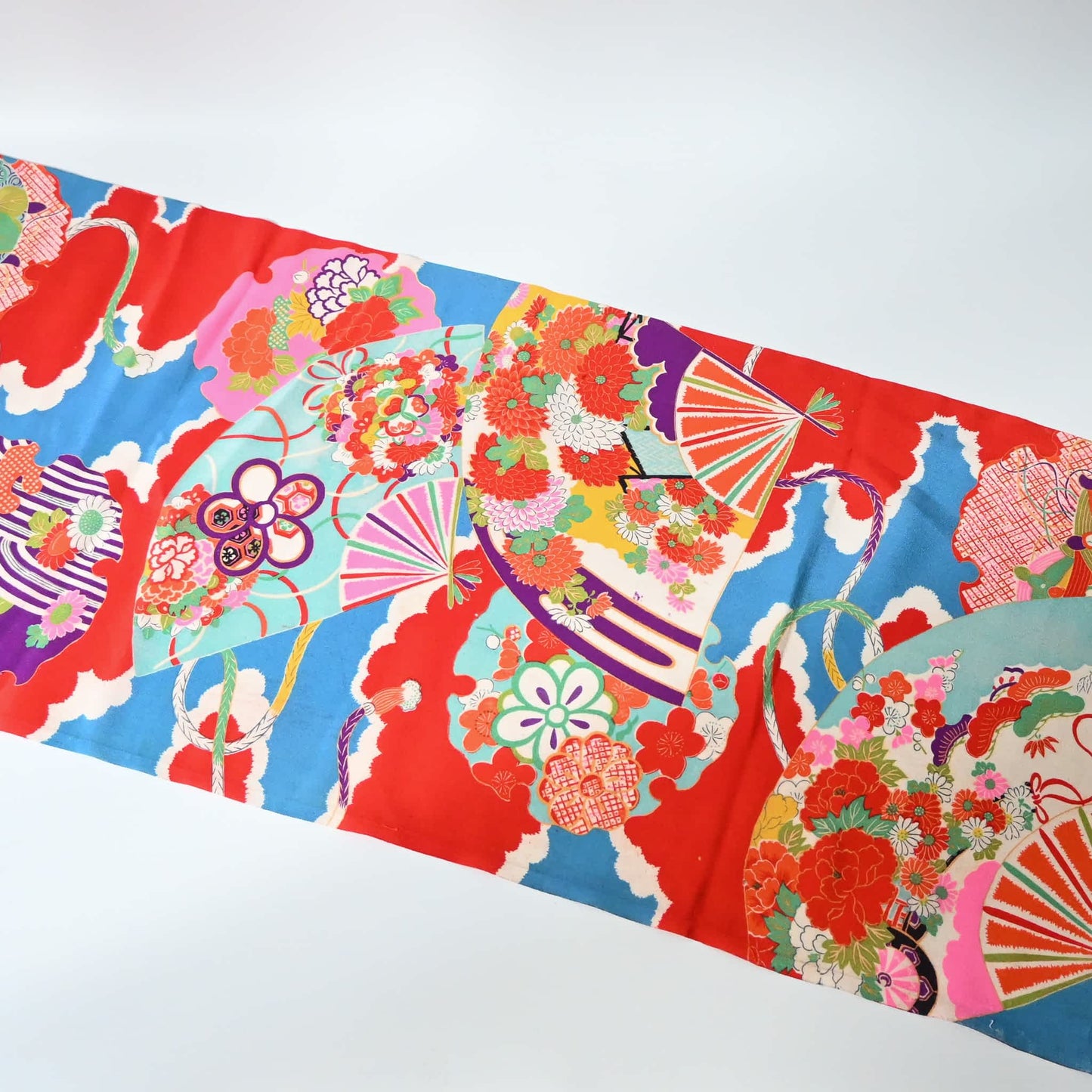 Vintage Fine Chirimen Silk Kimono Fabric Piece