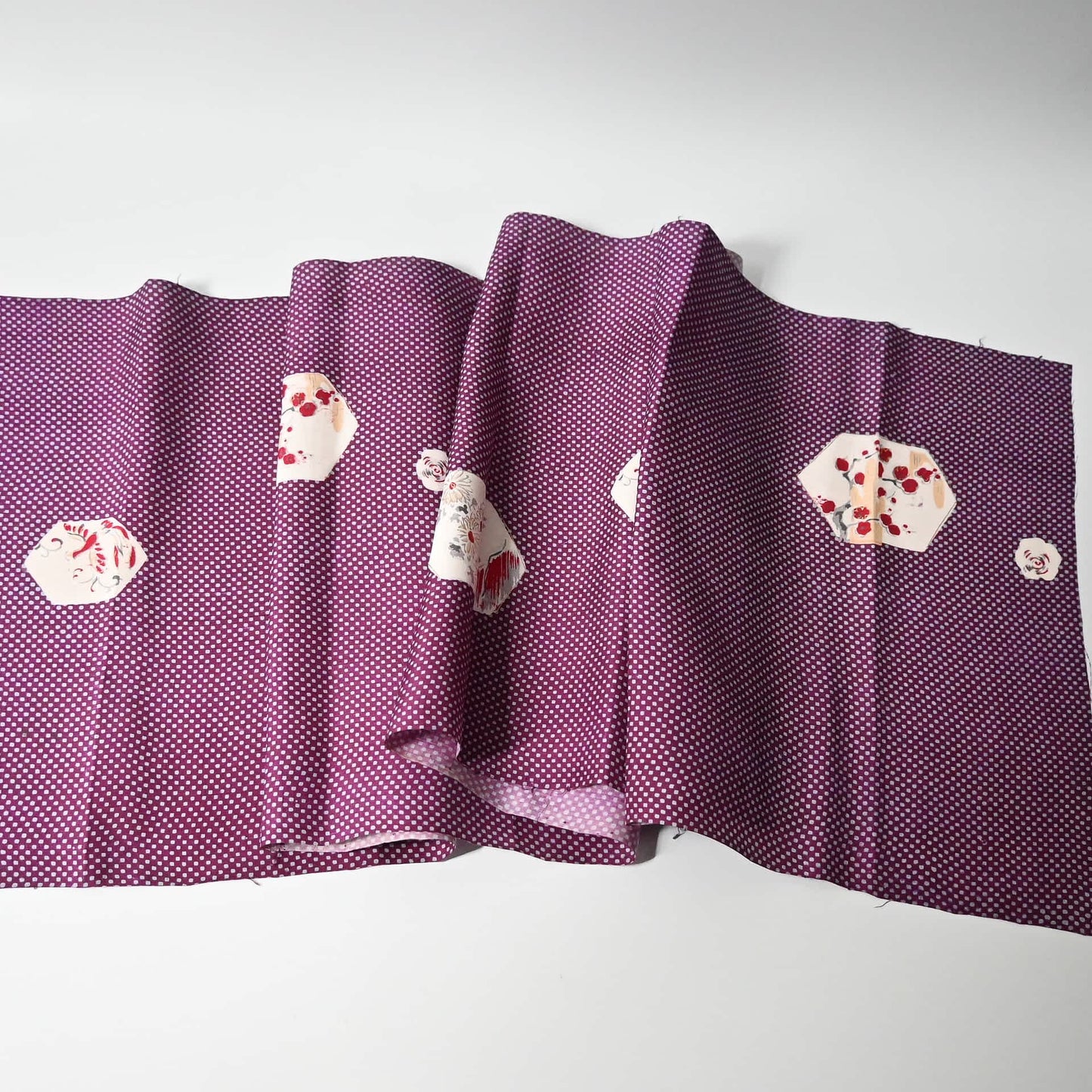 Vintage Silk Kimono Fabric Piece
