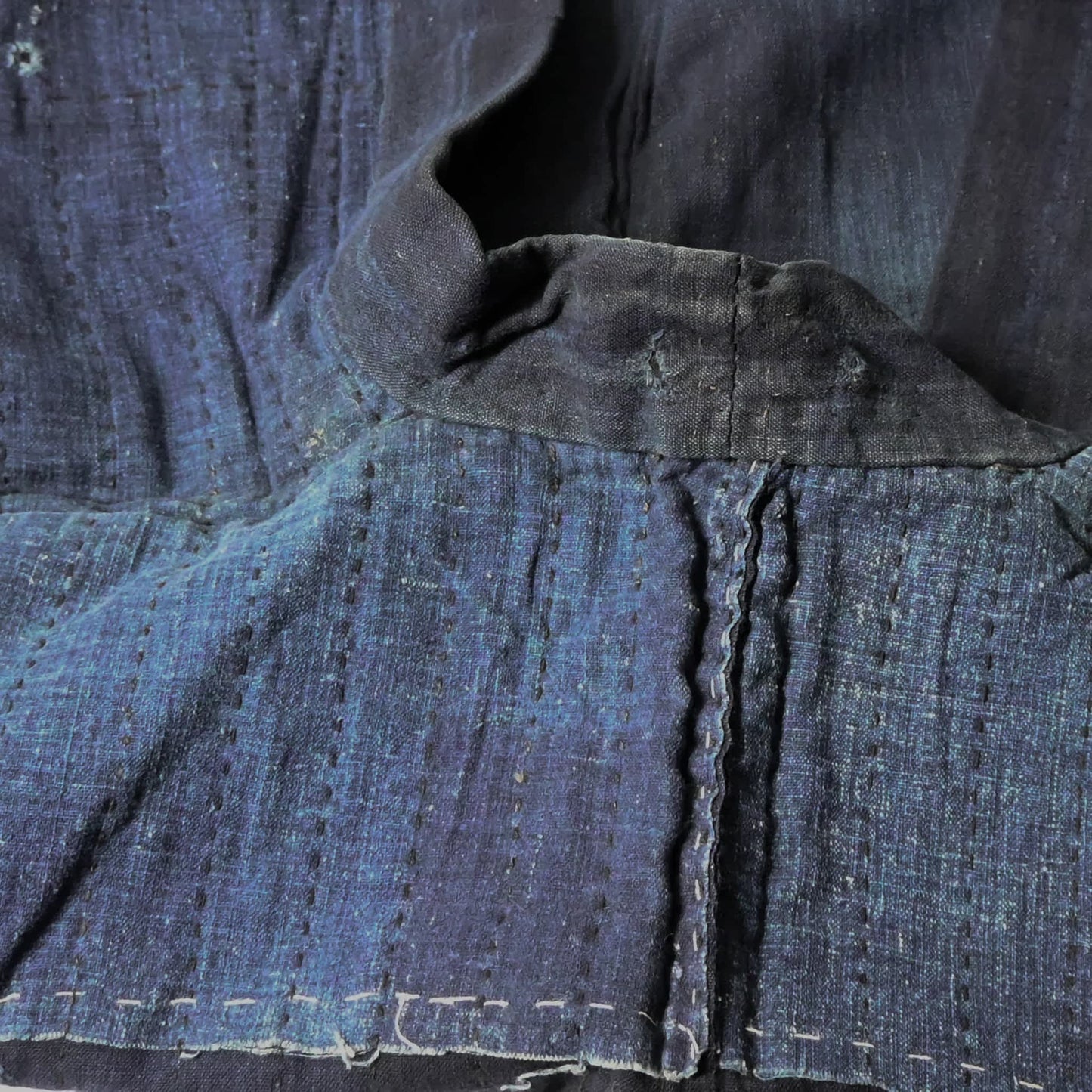 Rare Antique Indigo Boro Noragi