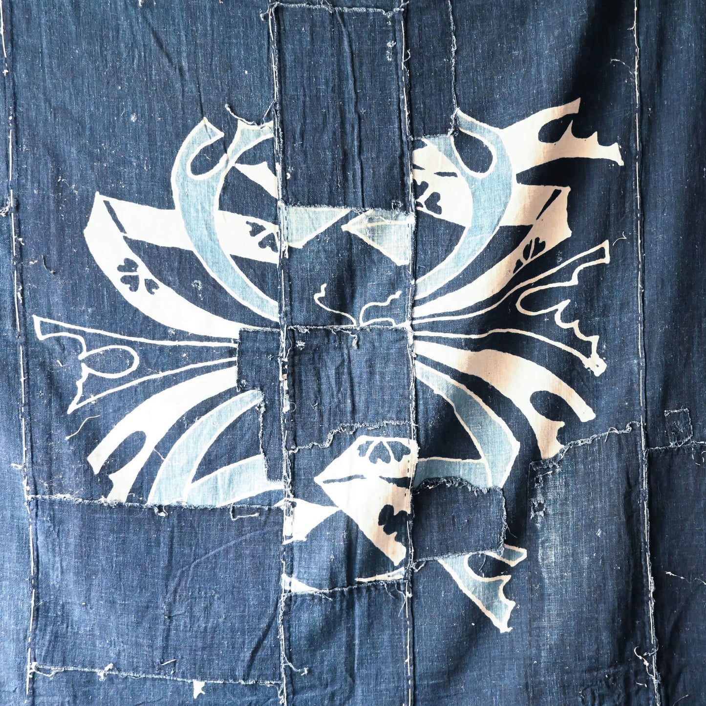 Antique Indigo Tsutsugaki Cotton