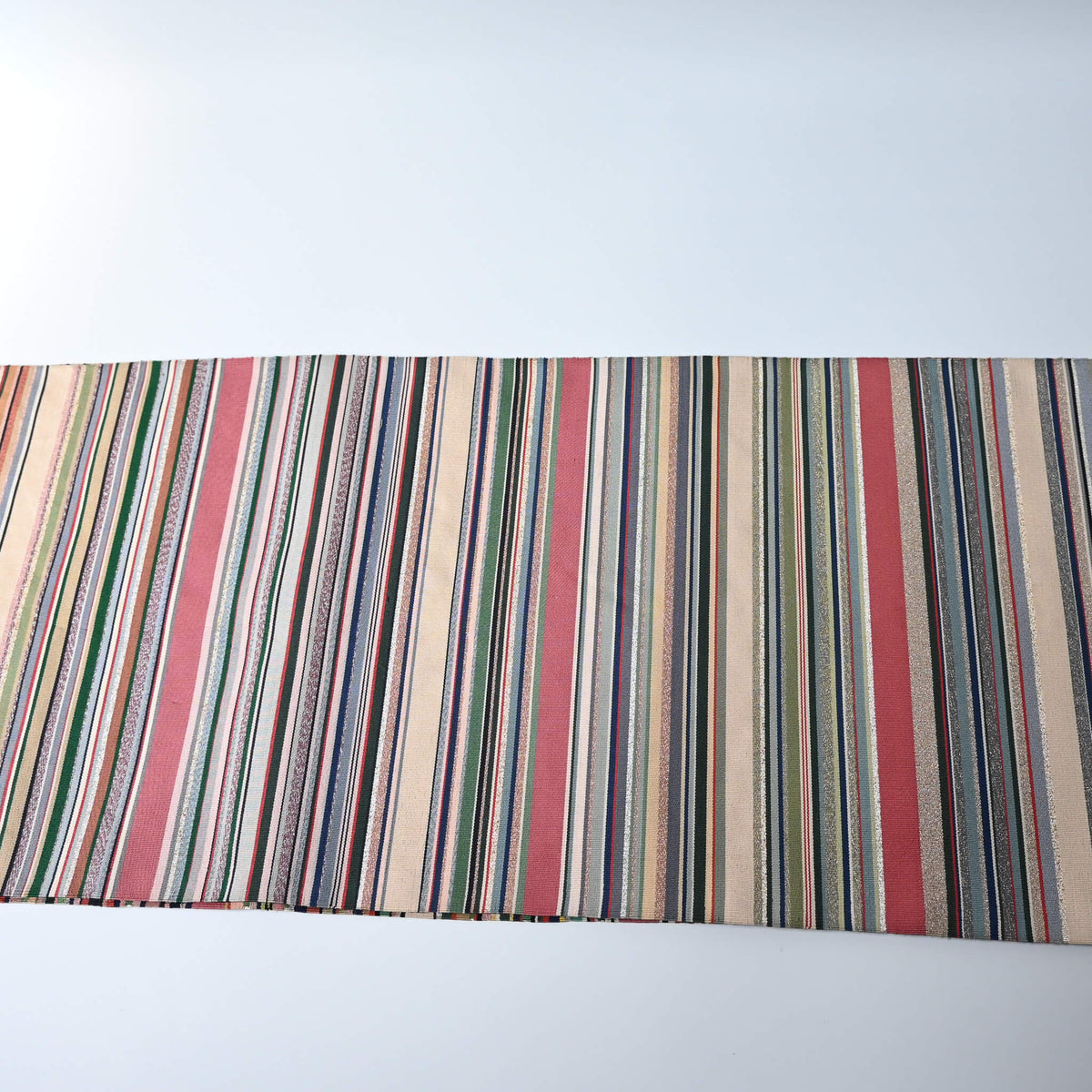 Vintage Women's Multi Stripe Tsuzure-ori Obi