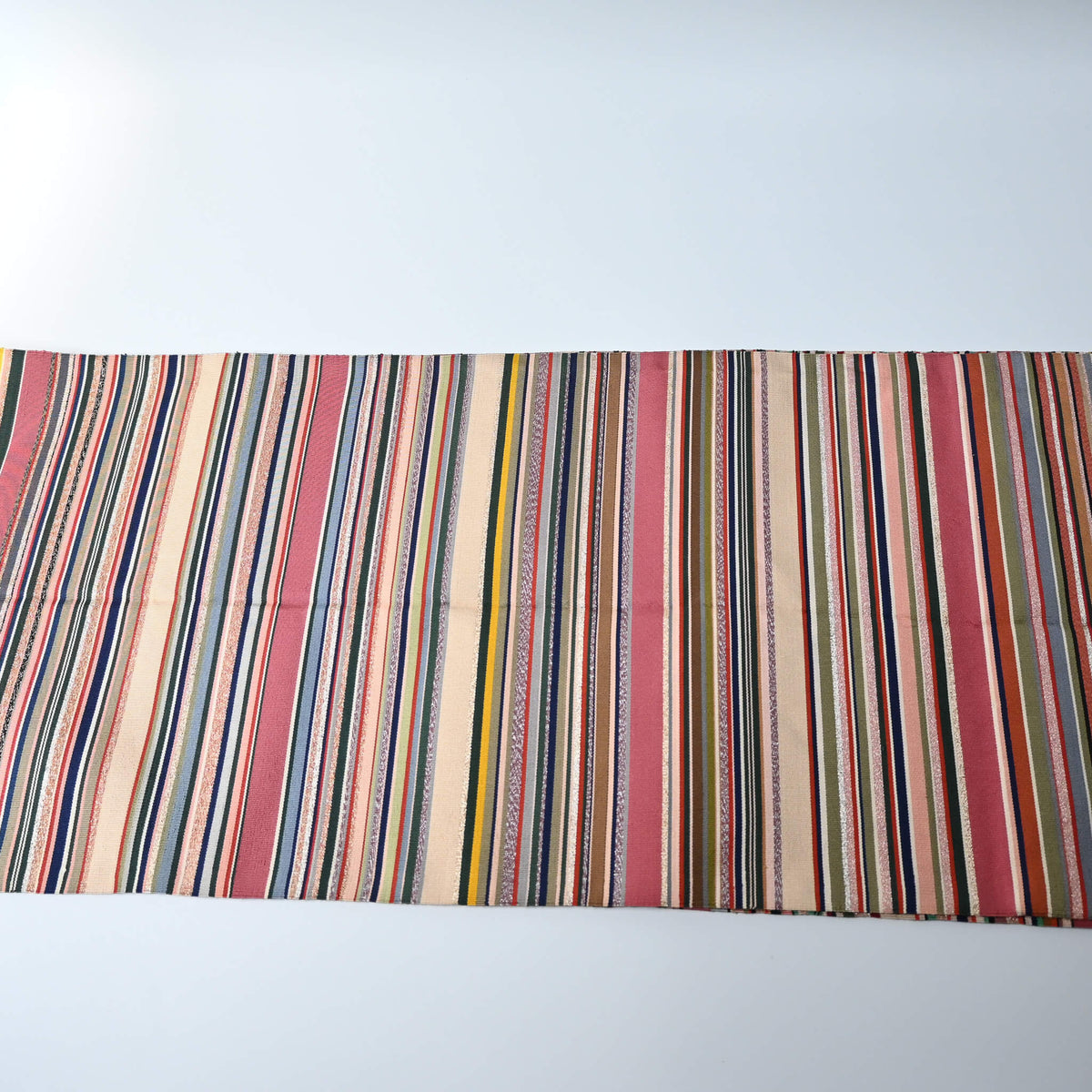 Vintage Women's Multi Stripe Tsuzure-ori Obi