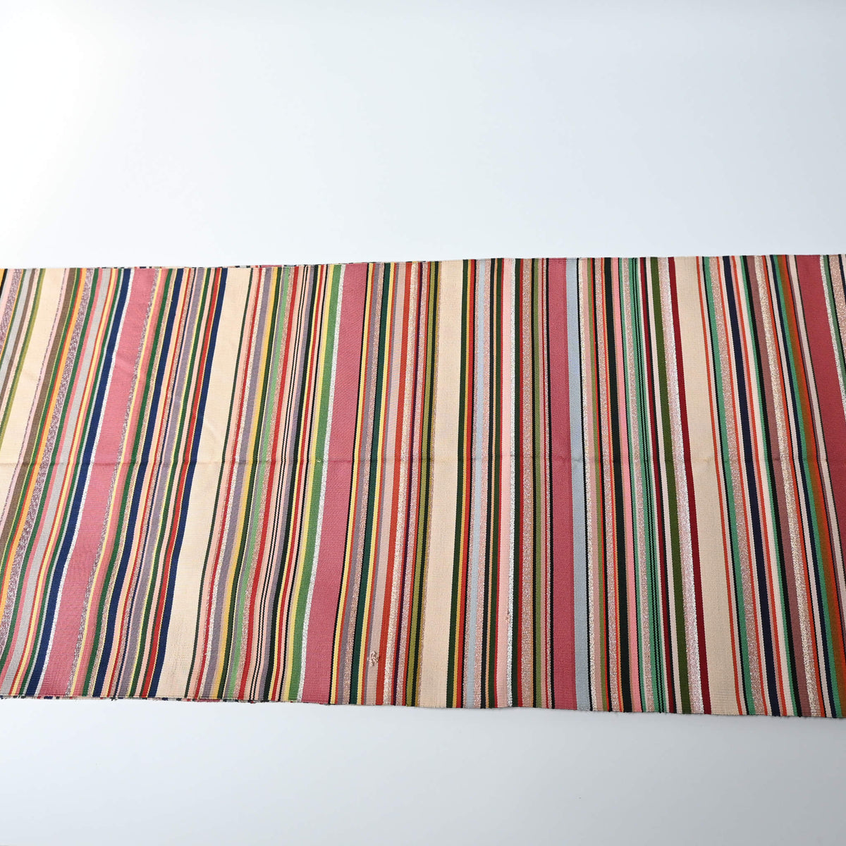 Vintage Women's Multi Stripe Tsuzure-ori Obi