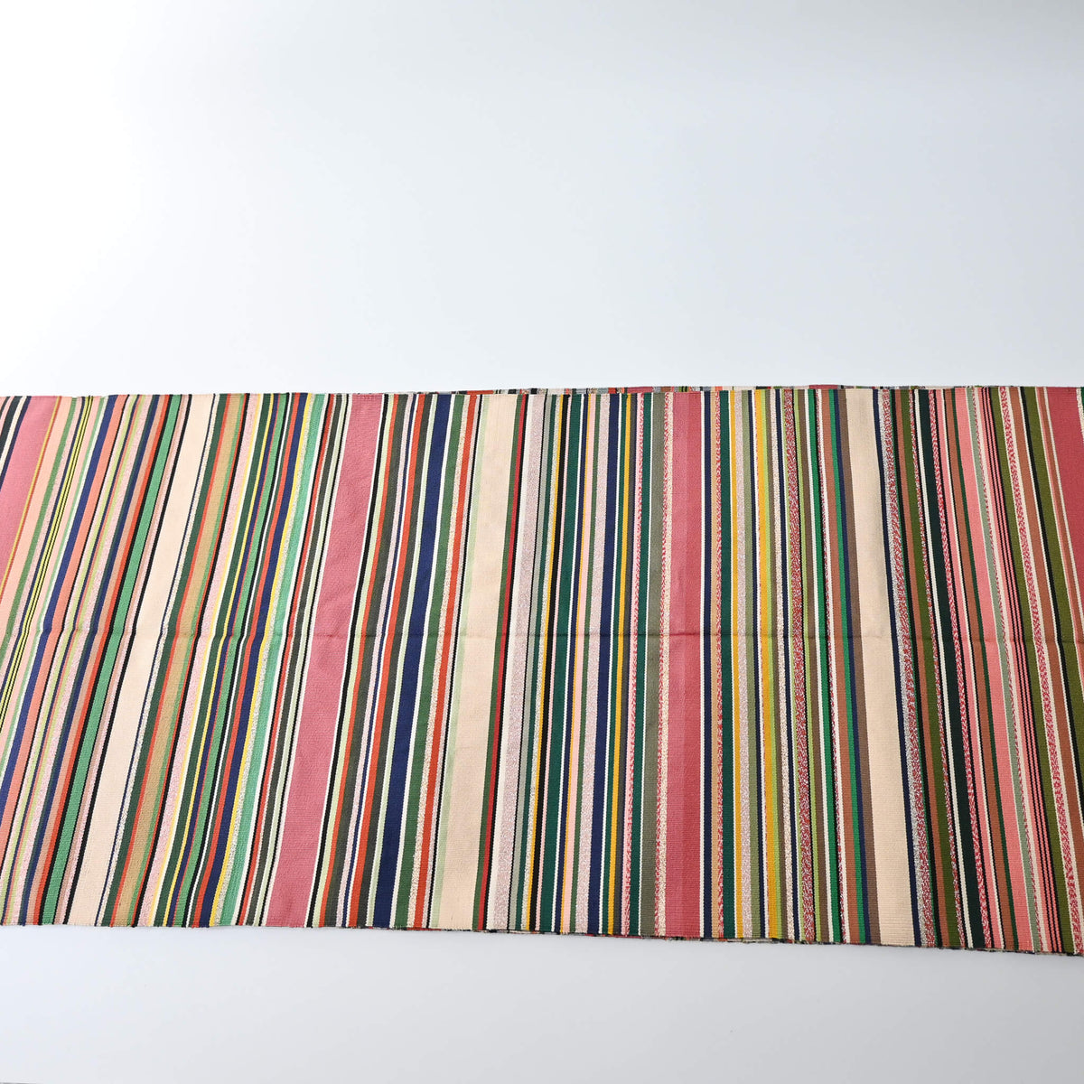 Vintage Women's Multi Stripe Tsuzure-ori Obi