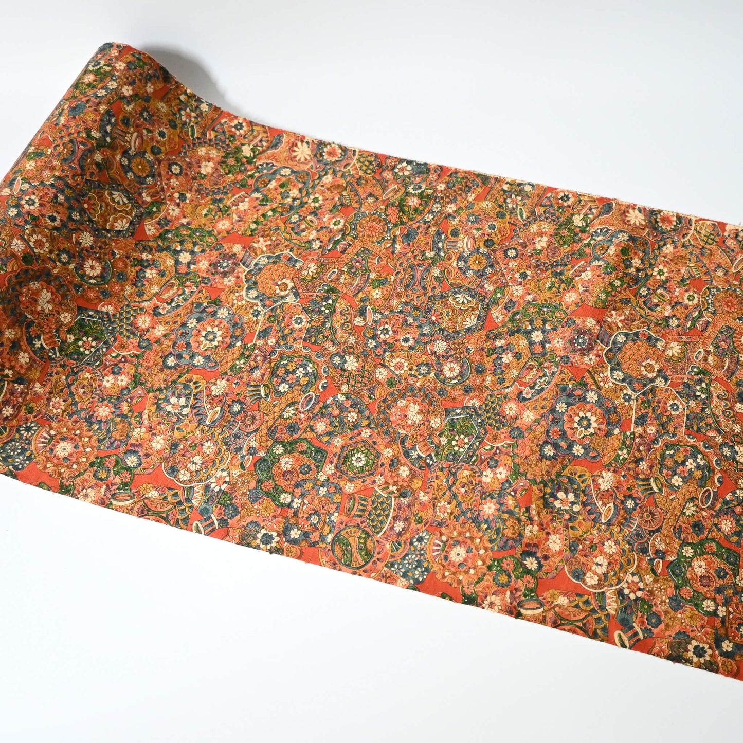Vintage Tsumugi Silk Kimono Fabric Sold By The Metre