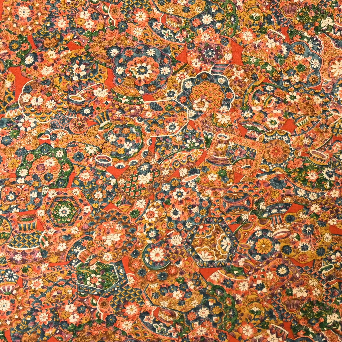 Vintage Tsumugi Silk Kimono Fabric Sold By The Metre