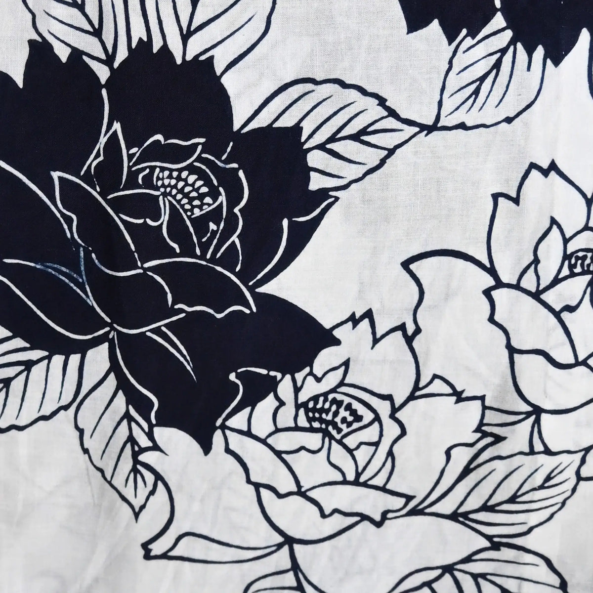 Traditional Chusen dyed yukata, rare  bold rose pattern.