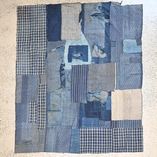 Large Indigo Boro Futon Cover