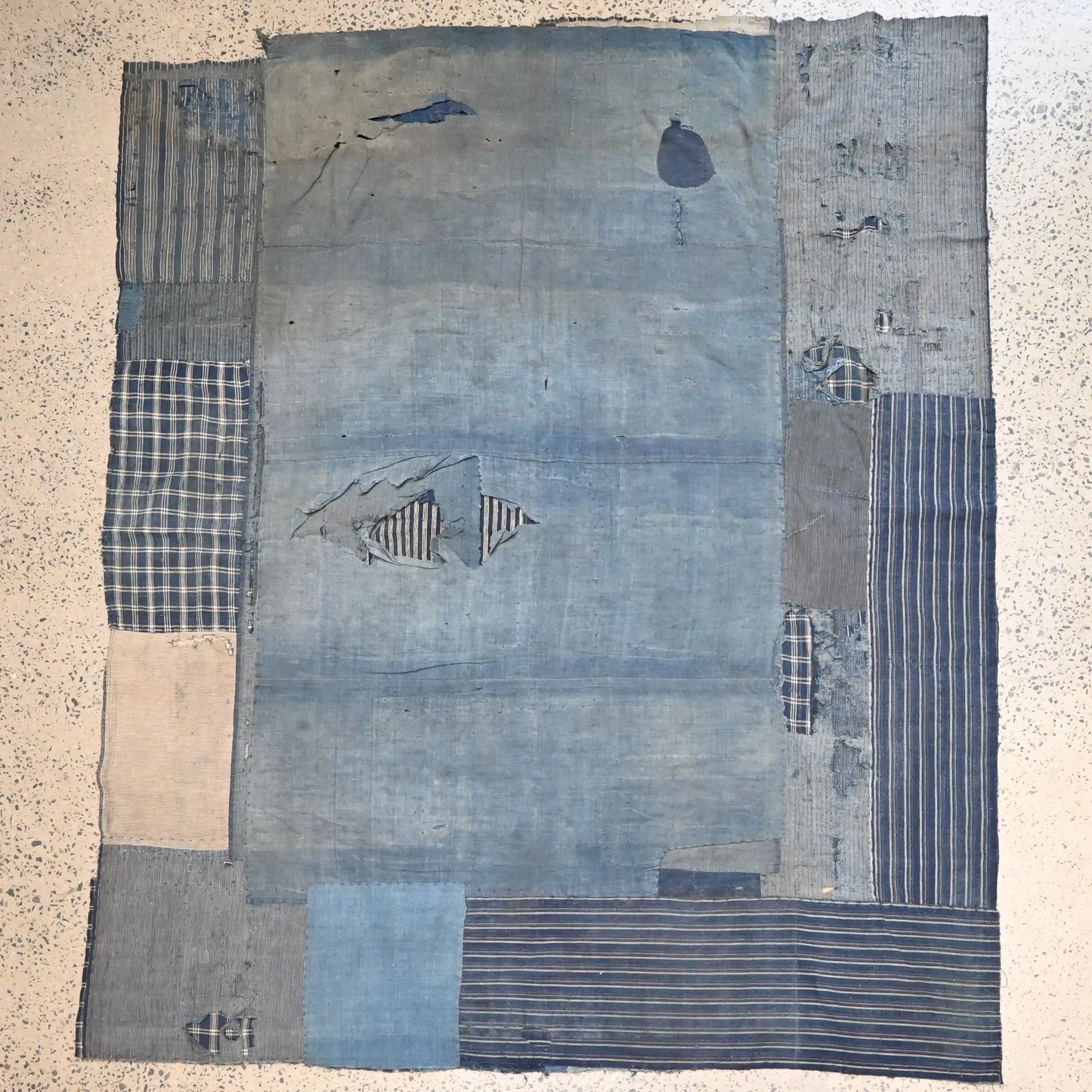 Large Indigo Boro Futon Cover