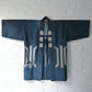 Rare vintage indigo cotton hanten, belonged to a local rescue organization that assisted people during floods and fires.