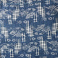 Antique Indigo Kasuri Hemp Fragment