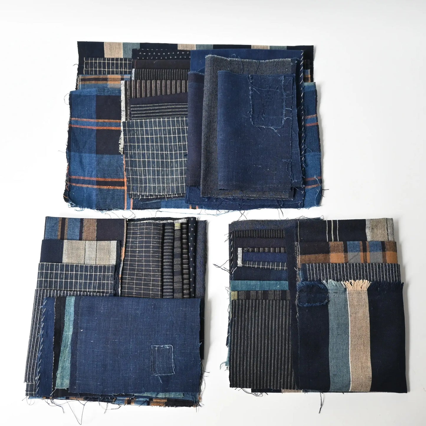 Vintage Indigo Cotton Scrap Bundle