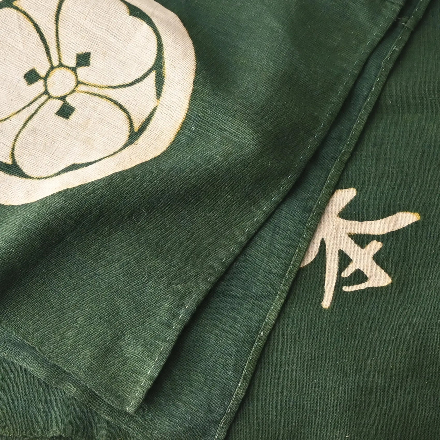 Antique Indigo Green Cotton Furoshiki